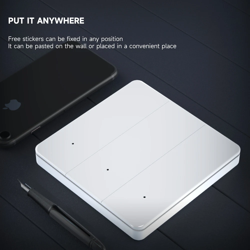 Rebound Ultra Distance Tuya Smart Wireless Switch Wifi+Rf433 1/2/3 Gang 86 Type High-End Remote Control Lamp Switches