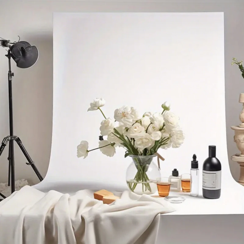مادة الفينيل الأبيض الصلبة خلفية التصوير الفوتوغرافي المهنية استوديو اطلاق النار لايف عيد ميلاد حفل زفاف الحدث خلفية الصورة