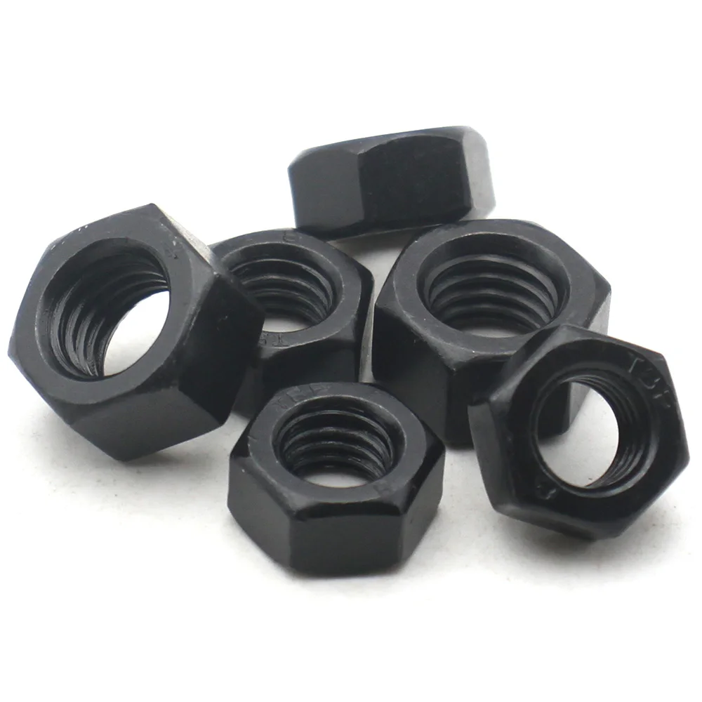 M2-M24 Grade 8.8 High Strength Hex Nuts Black Oxide Carbon Steel Coarse Thread Machine Fastener