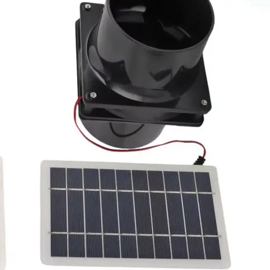 10W 12V Solar Exhaust Fan Round Duct Solar Panel Ventilation Fan Kit For RV Household Improvement Solar Power Replacement Suppli