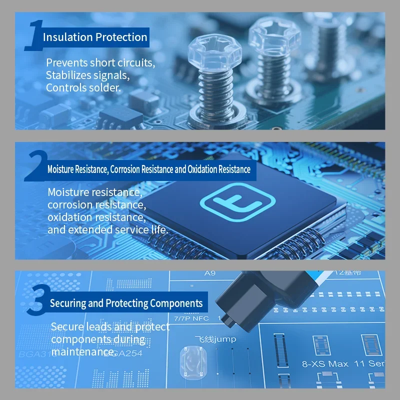 JTX 10CC UV 경화 솔더 마스크 그린 오일 스마트폰 PCB BGA 회로 기판 수리 도구용 내유성 코팅