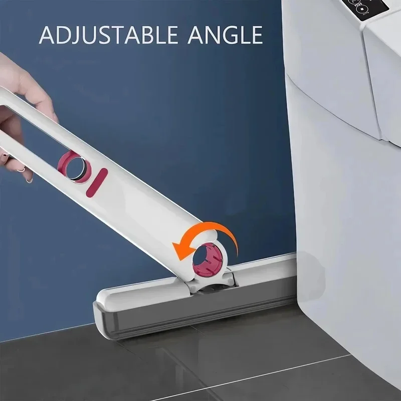 Portable Mini Mop No Hand Wash Lazy Sponge Mop for Home Desktop Glass and Toilet Slit Cleaning Tool