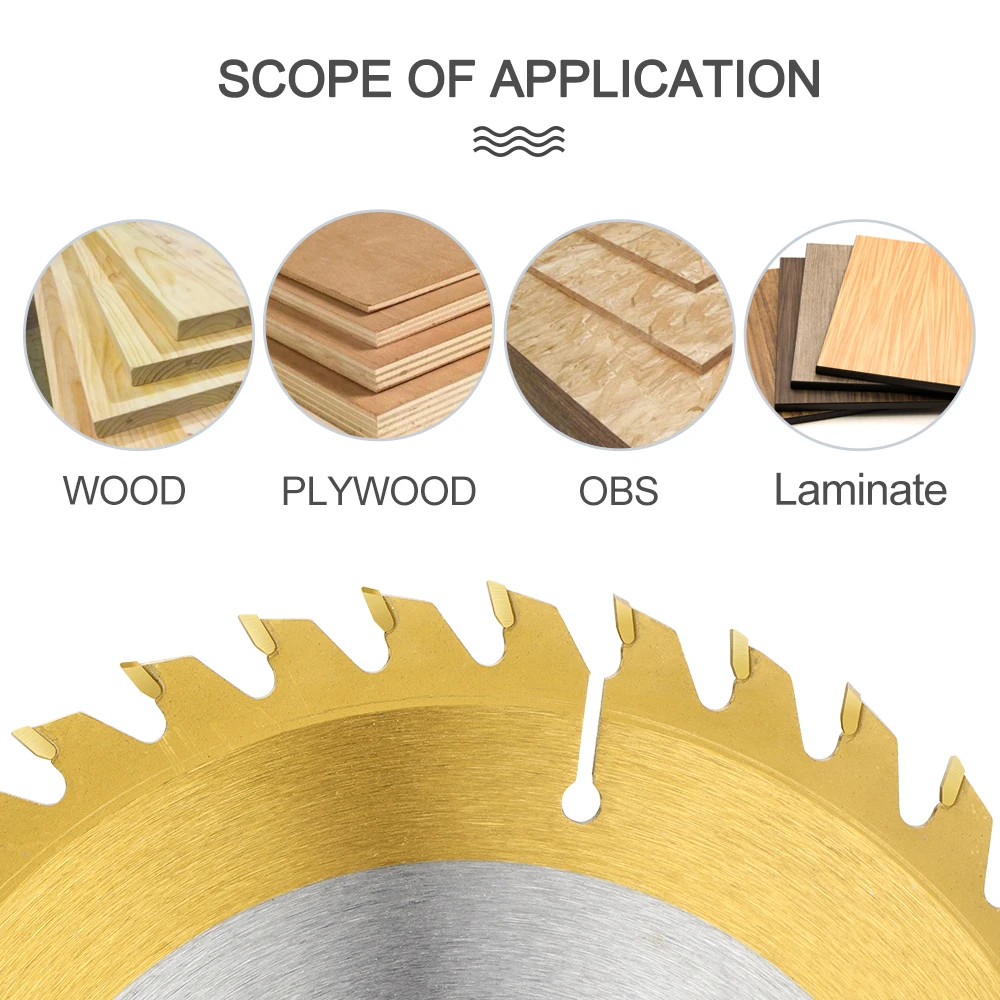 XCAN 1pc 7 inch Circular Saw Blade 180mm 40T Carbide Wood Cutting Disc Titianium Coated TCT Saw Blade for Woodworking view 5