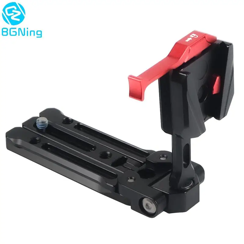 Foldable V Lock Bracket 360 Adjustable Multi-Purpose Quick Release Plate for ARCA Tripods Stabilizer Camera V Mount Power Supply