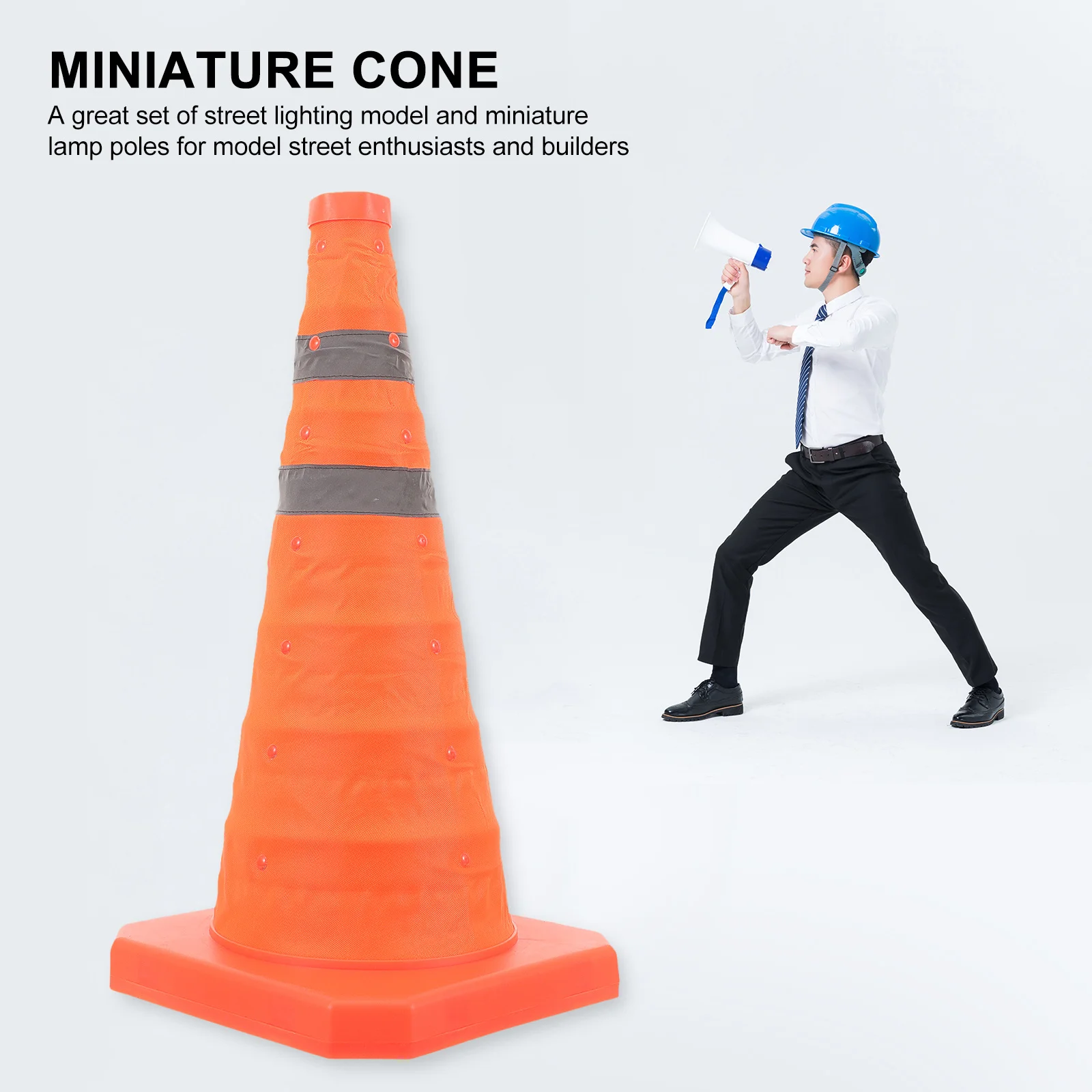 Traffic Cone Orange Safety Cones For Parking Lots Road Construction Emergency Durable Foldable Base Multi
