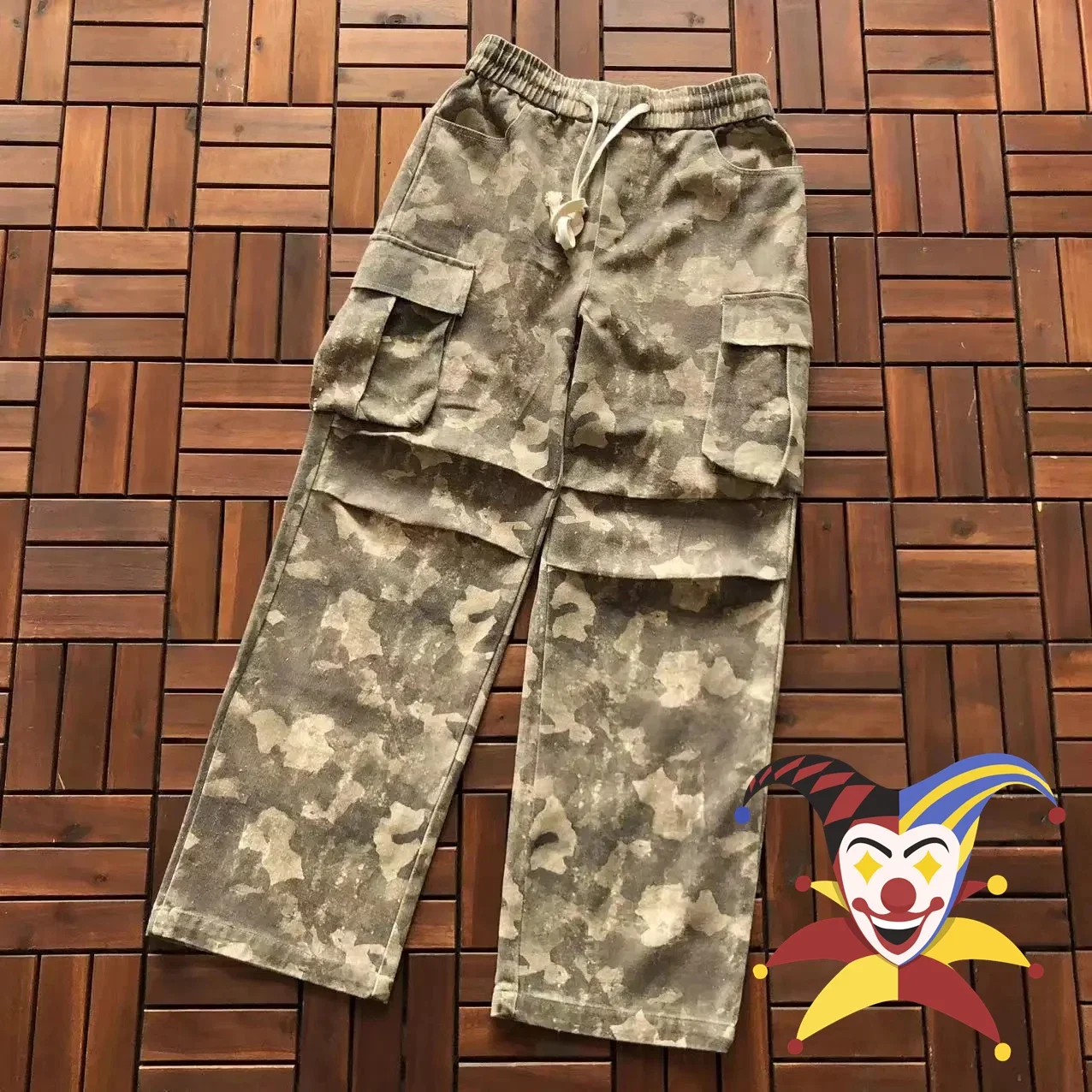 

SAINT Camouflage Functional Logging Pants Men Women Best Quality Washed 2024ss Jogger Drawstring Sweatpants