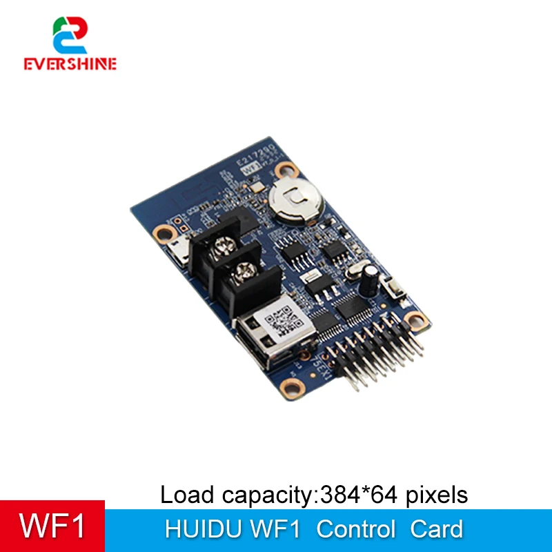 HUIDU HD-WF1 WF1 LED Control Card WiFi USB Full Color LED Display Controller 384*64 Pixels HUB75E LED Signage Control Card