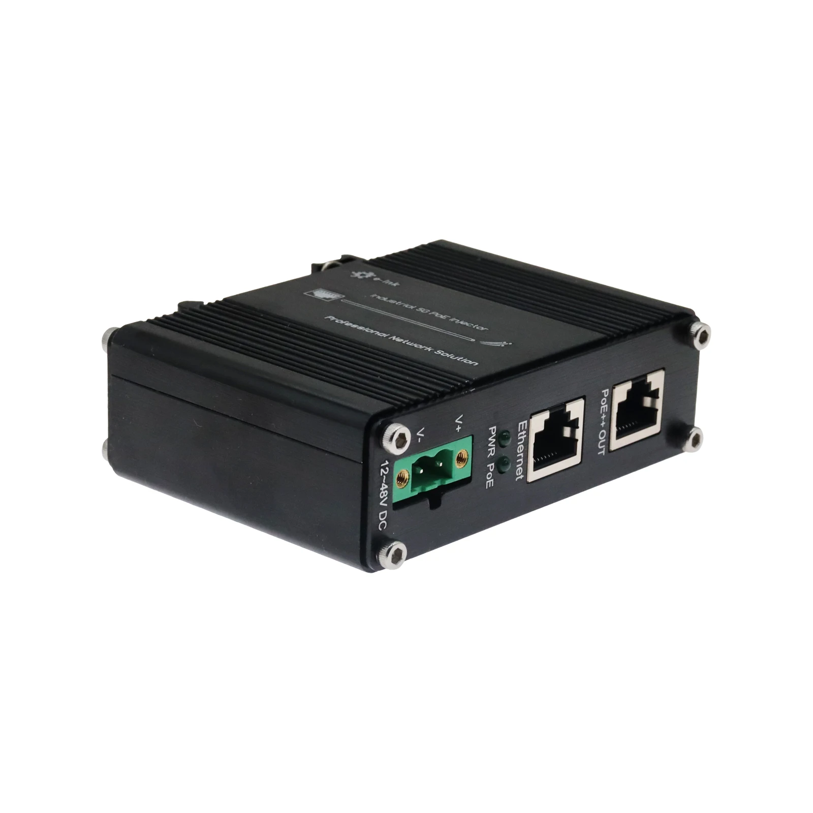 محول حاقن صناعي 5G 95W 802.3bt PoE++ (12 ~ 48VDC).