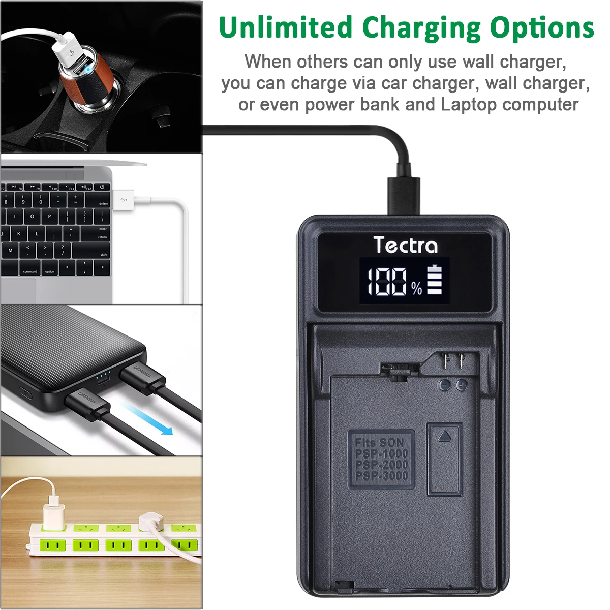 2400mAH Battery+ LED USB Charger for Sony PSP-2000 PSP 3000 PSP Slim 2000 PSP-S110 Console