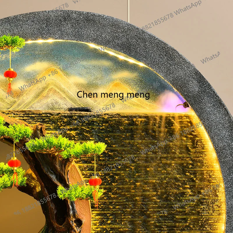 ستارة مائية جدار غرفة المعيشة تشغيل شاشة مائية تقسيم نافورة الجنينة المناظر الطبيعية فناء داخلي، زخرفة #4