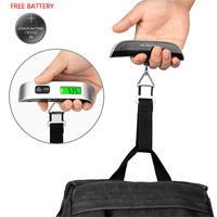 110lb/50kg Portable Scale Digital LCD Display Electronic Luggage Hanging Suitcase Travel Weighs Baggage Bag Weight Balance Tool