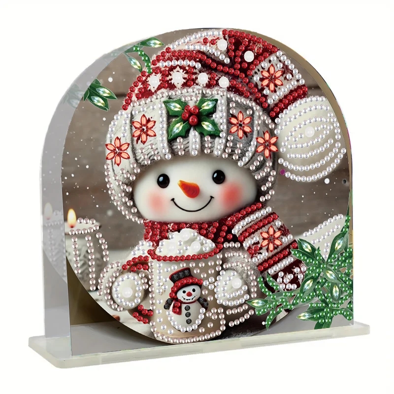 1-teilige DIY Diamant Mosaik gemalt Weihnachten Schneemann Muster haltbare Acryl Tissue Box, leicht erhältlich