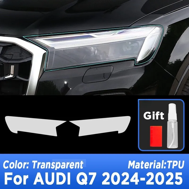 Car Headlight Protection Transparent Repair Anti-Scratch Protective Film TPU Stickers For AUDI Q7 2024 2025 Accessories