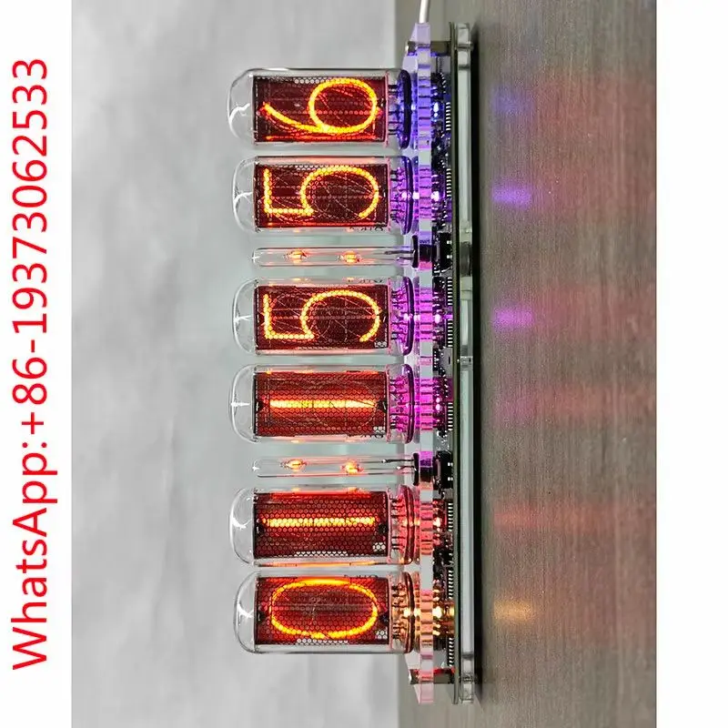 6-Position IN18 Glow Clock, Glow Tube Clock IN-18 Four Tubes Nixie Clock