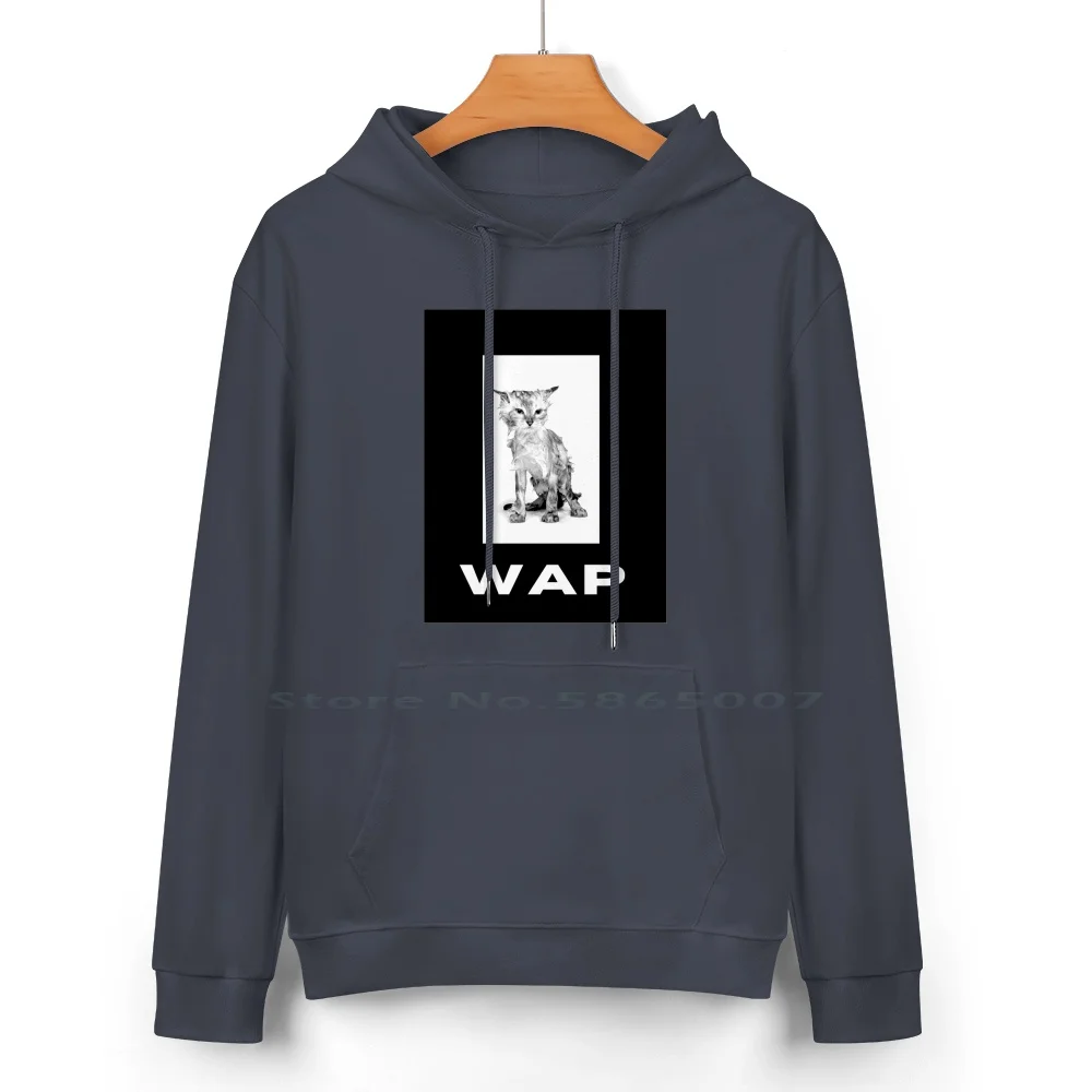 Wap Tee Pure Cotton Hoodie Sweater 24 Colors Wap Wet Cat Kitty Funny 100% Cotton Hooded Sweatshirt For Women Men Unisex Gifts