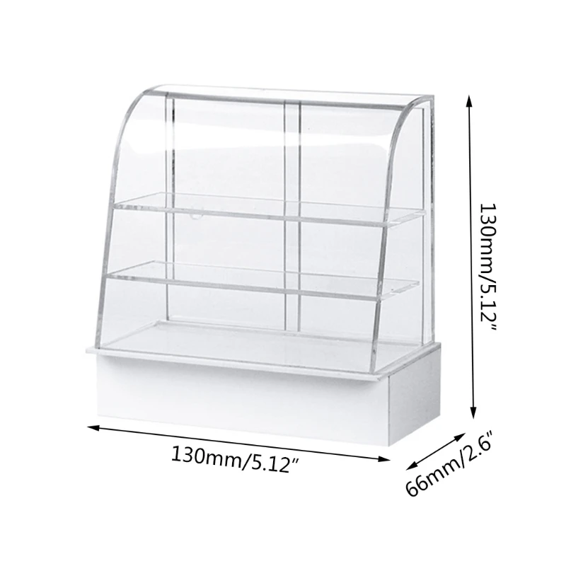 인형 집 액세서리 용 미니어처 스낵 장난감 캐비닛 베이커리 케이크 숍 디스플레이 쇼케이스 미니 소형 공급용 1:12/1:6 S