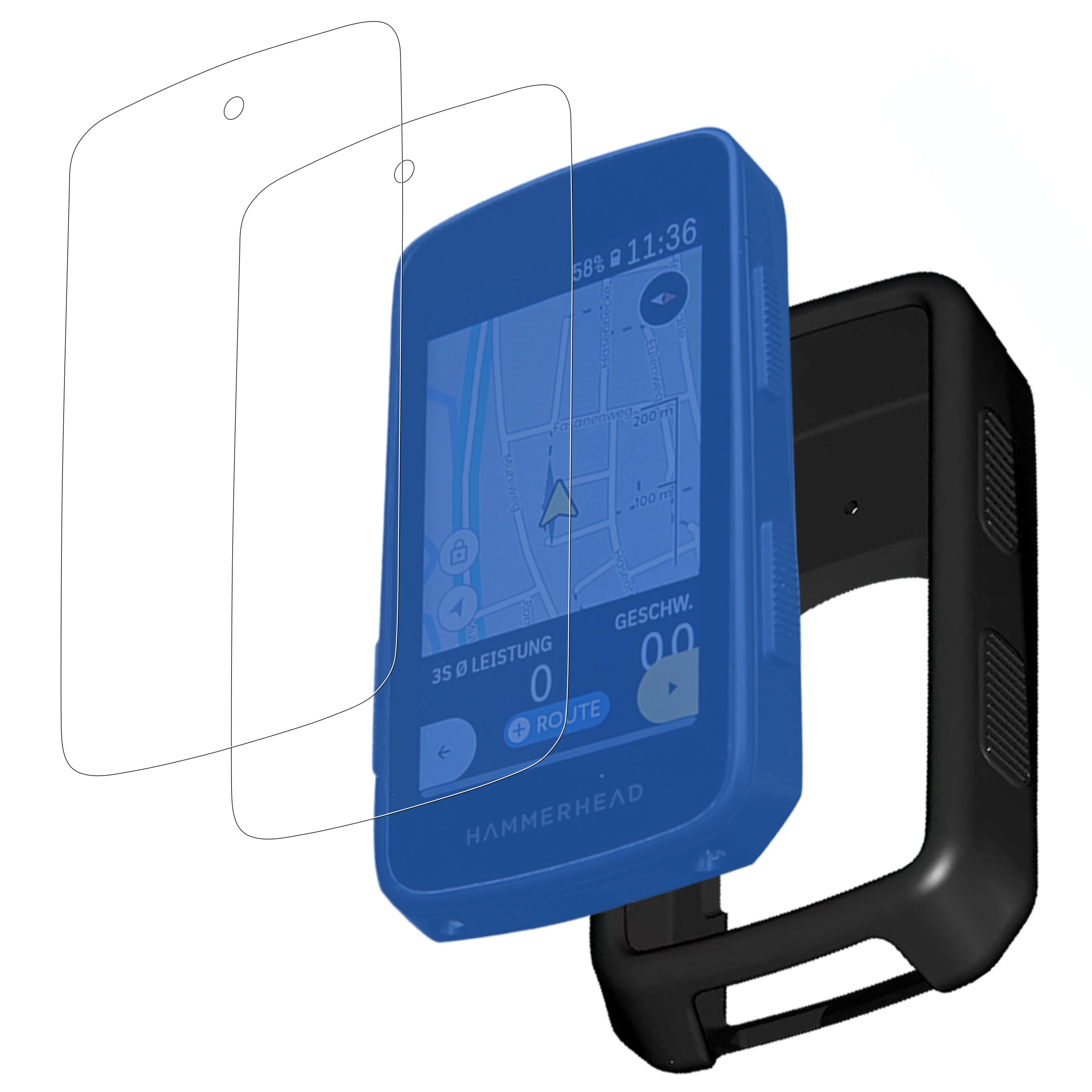 Mr.Shield Vetro Temperato Per Hammerhead Karoo 3 – 3 Pezzi, 9H Antigraffio, Installazione Senza Bolle
