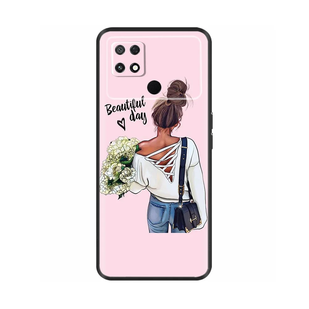 Per Poco C40 PocoC40 C 40 custodia morbida TPU Cute Butterfly Cat Cover protettiva in Silicone per Xiaomi Poco C40 custodie per telefoni 2022 Fundas