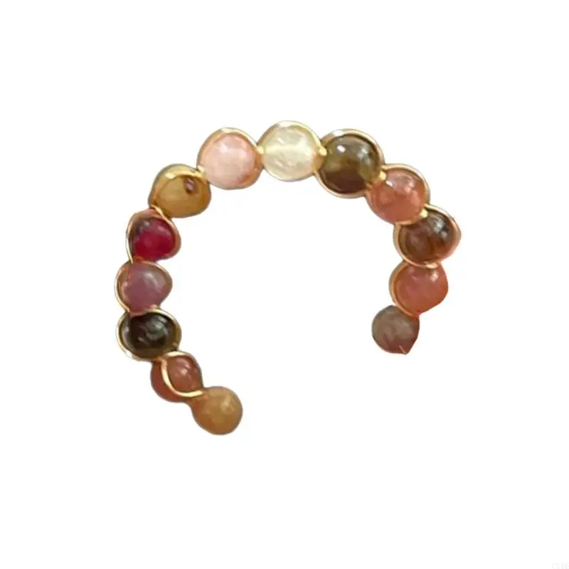 Fashion Colorful Rings Beads Rings Adjustable Rings Opening Rings Alloy Texture