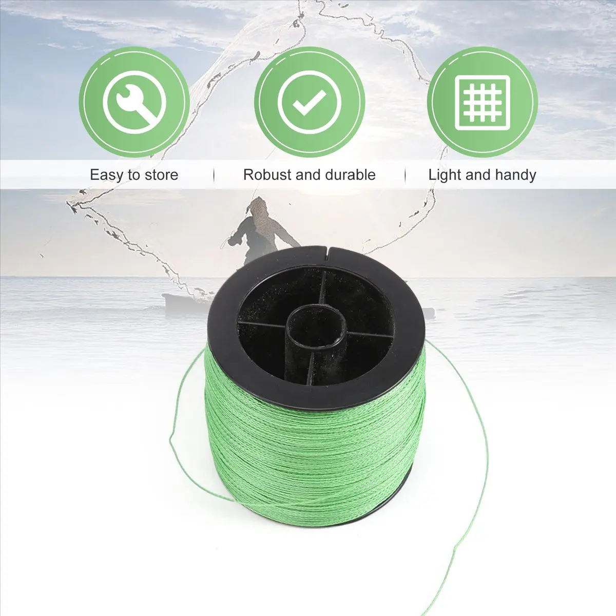 

Value ~300M fishing line 100 LB 0.55mm Strong PE braid Green