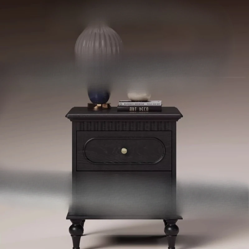 

Bedside table French retro bedroom creative high-end locker