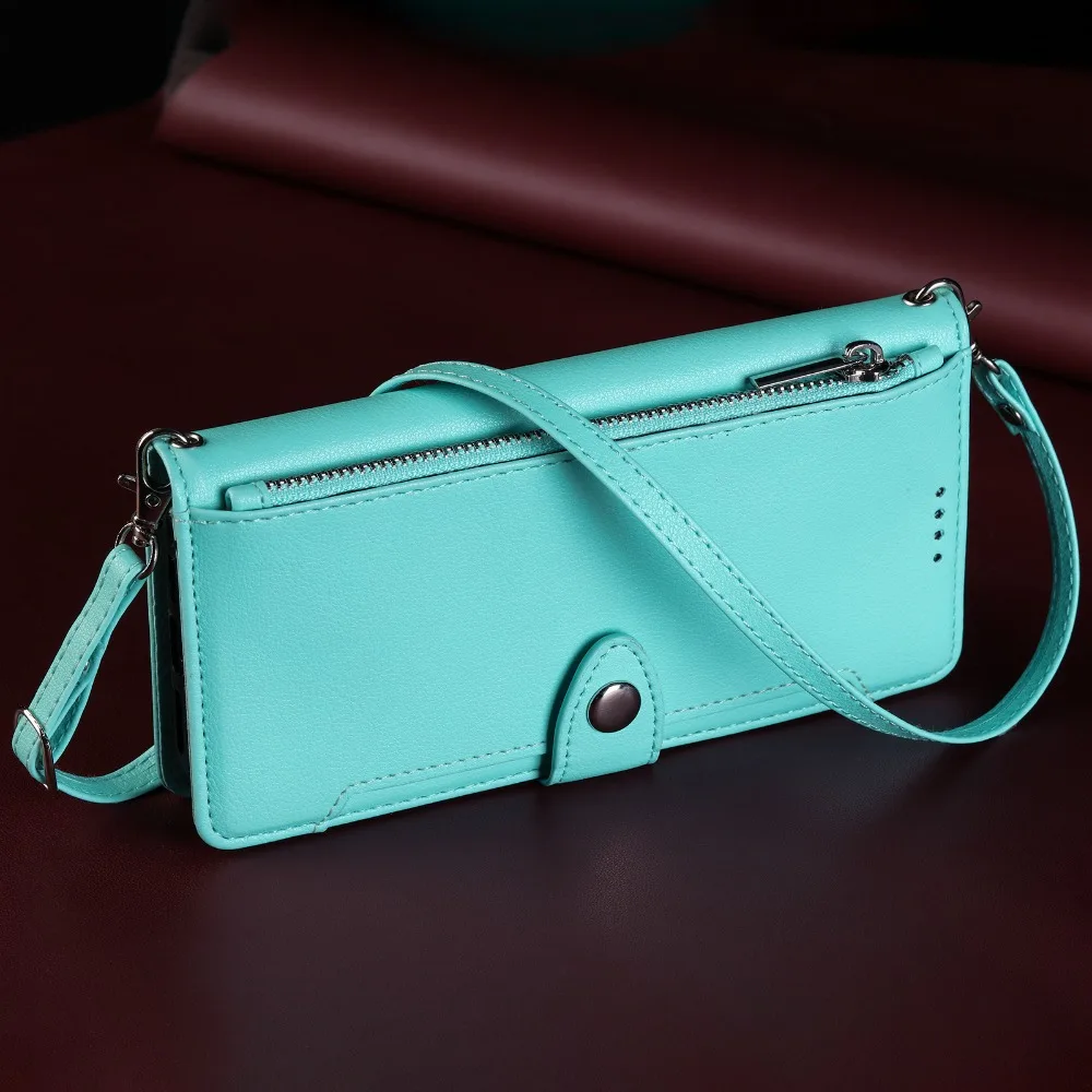 Crossbody Zipper Wallet Flip Case for Samsung Galaxy A57 A 37 A27 A17 A07 18 A18 A 27 A37 57 5G 4G Leather Cover Magnet Funda