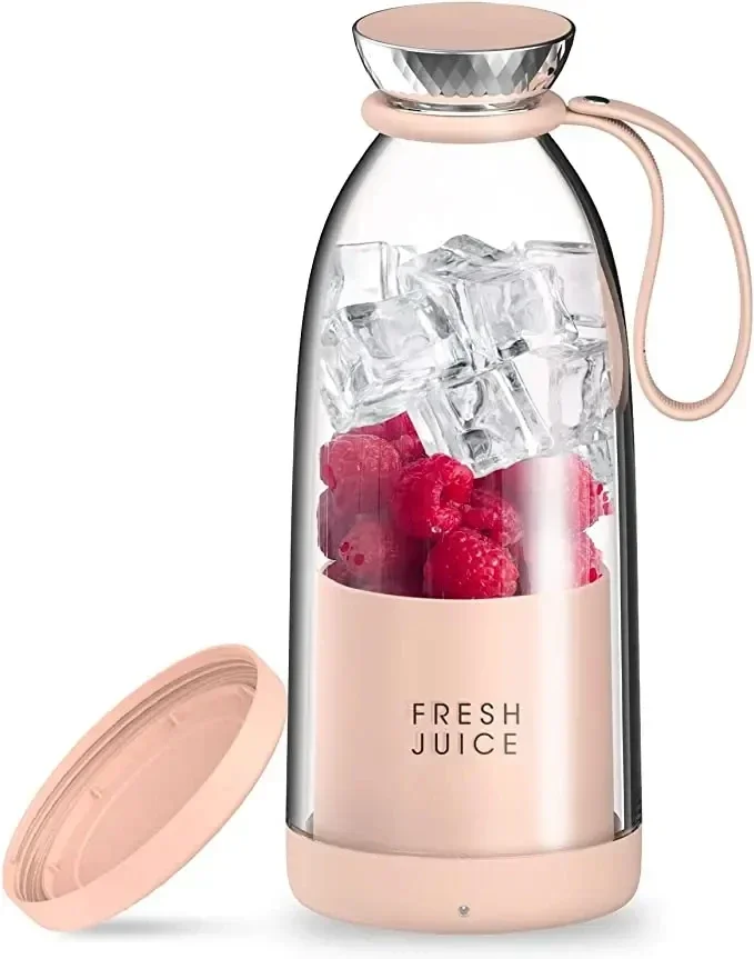 

For 500ml Portable 2400mAh Wireless Fruit Mixers USB juicer Fresh Juice Bottle Blender Plus 6 Blades Food Milkshake Ice Crush