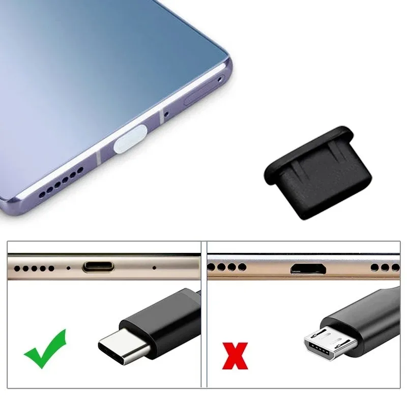 1-50Pcs Type C Charging Port Silicone Dust Plug for iPhone 16 15 Pro Max Samsung Xiaomi USB C Anti-Dust Stopper Dustplugs view 5