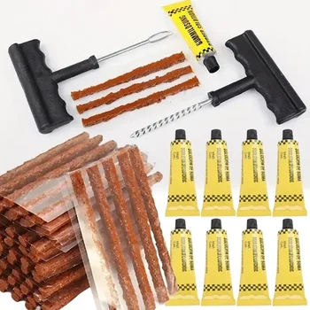 Narzędzie do naprawy opon samochodowych Zestaw narzędzi do naprawy opon Zestaw narzędzi do montażu opon bezdętkowych Narzędzia garażowe z gumową listwą