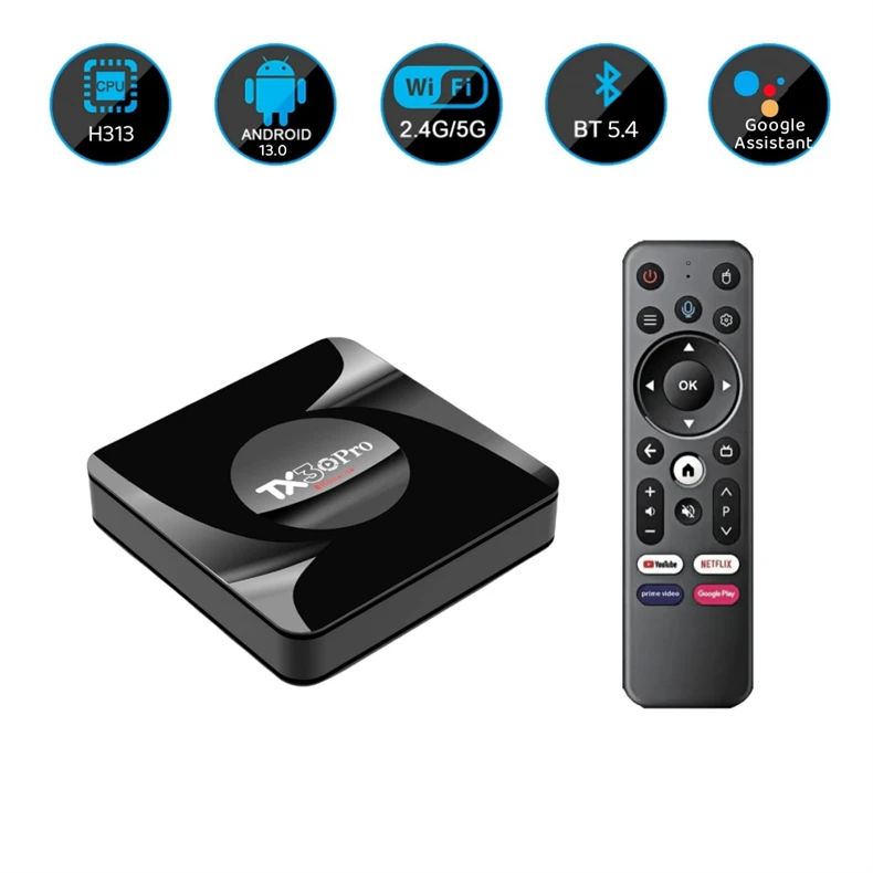

HaaYot Android 13 Smart TV Box Dual WIFI BT5.2 4K HD Media Player 2GB 16GB Set Top Box Allwinner H313 Quad Core Tvbox