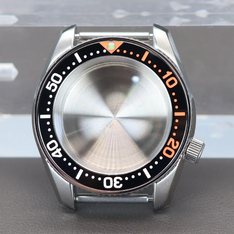 

42mm Silver NH35 Watch Case Modify Parts Sapphire Glass For Mod SPB185 SPB187 NH35 NH36 4R Movement Watch Accessories 28.5mmDial