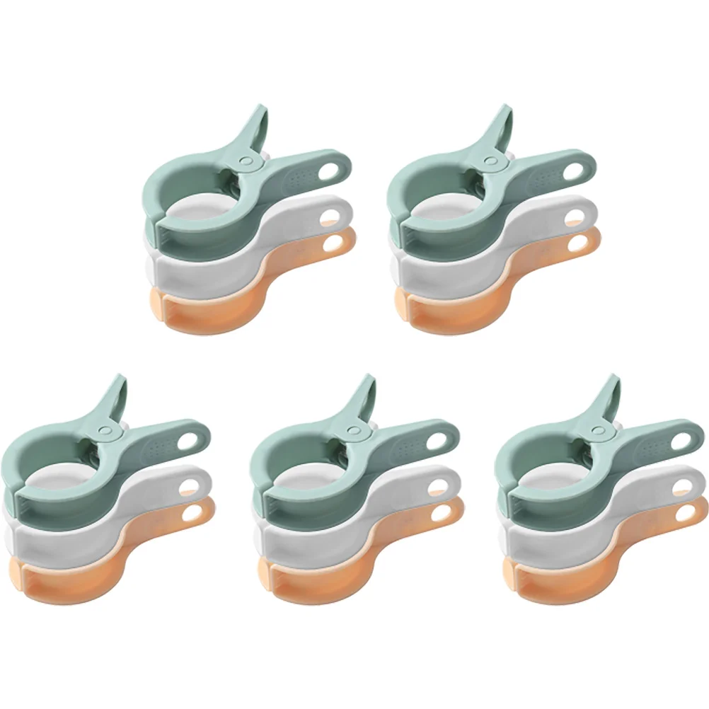 

15pcs Windproof Quilt Clips Set Strong Clamping Beach Towel Clothespins Nonslip Safe PP Material Clothes Drying Laundry