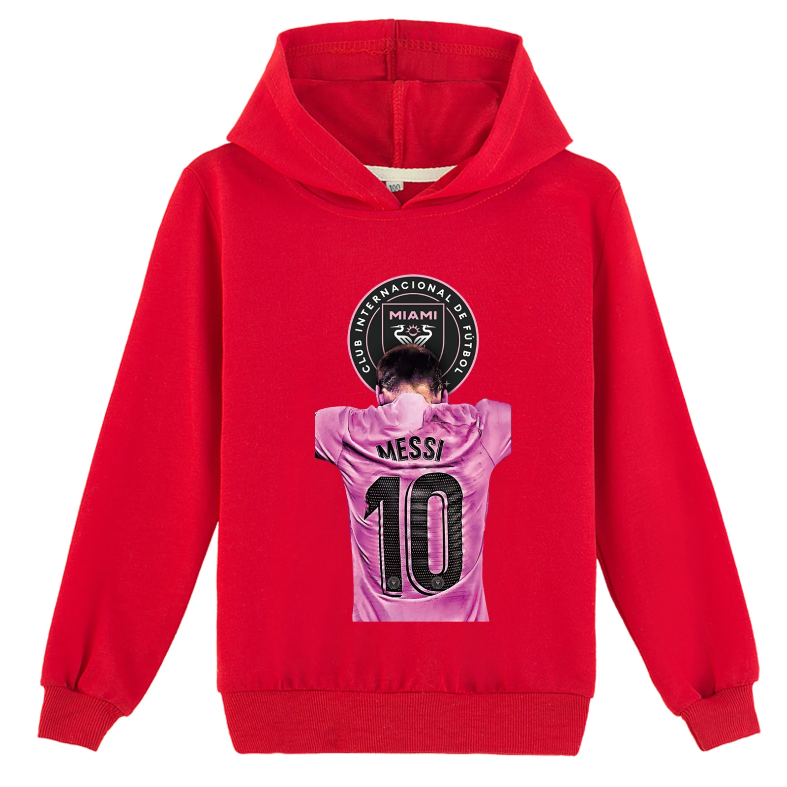 Little Boy Girl Mes-si Cómodas camisetas de manga larga, sudadera novedosa de otoño para niños, sudaderas con capucha de moda en 2 a 14 años