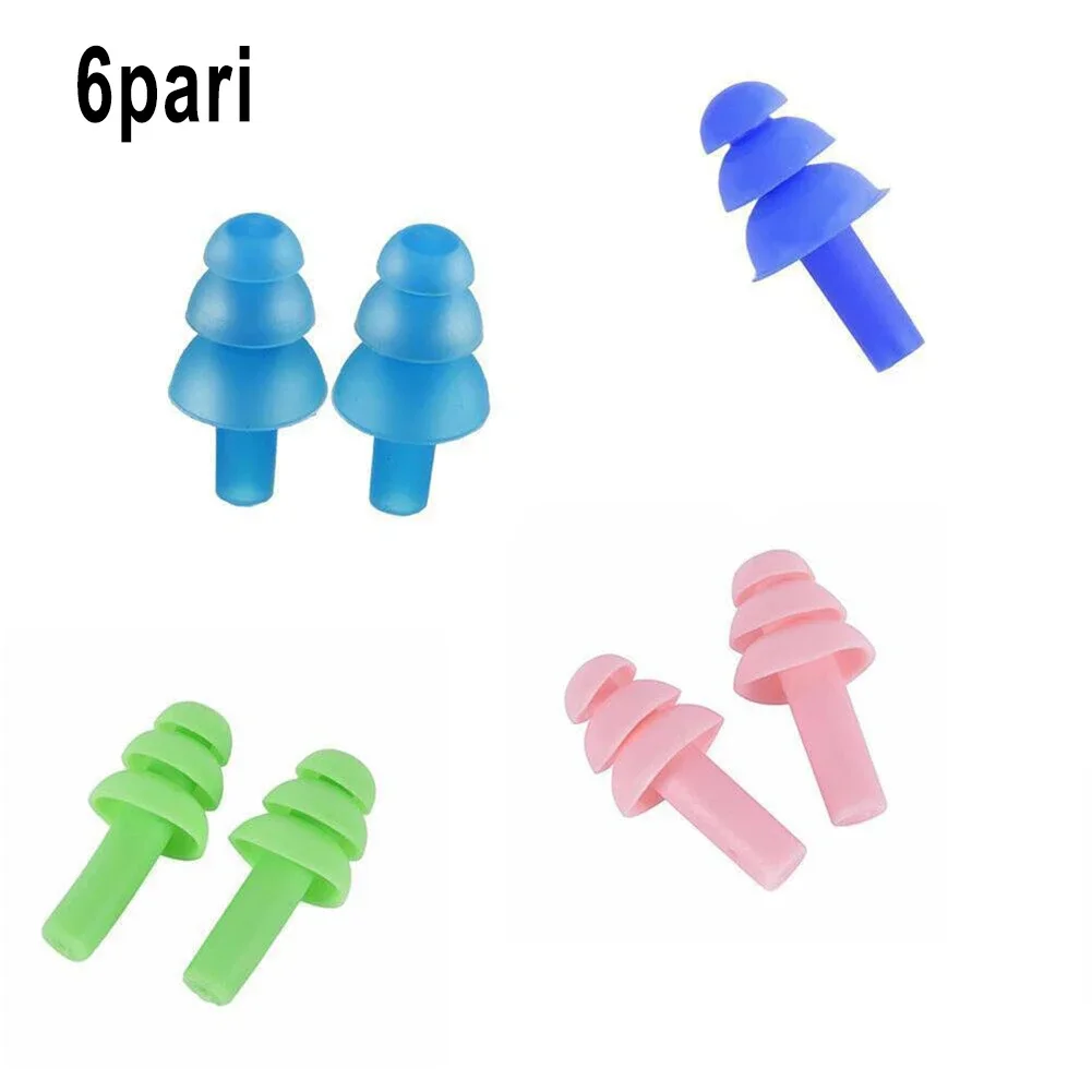 Wireless Earbuds Anti-noise Earplugs 6 Pairs Reusable Soft Silicone Earbud Covers Anti-Noise Sleep Swimming Work