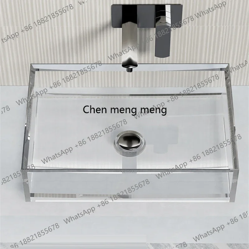 New arrive Transparent Resin Basin On Bathroom Countertop, Home Bathroom Art Color Crystal Designer, Personalized Washbasin