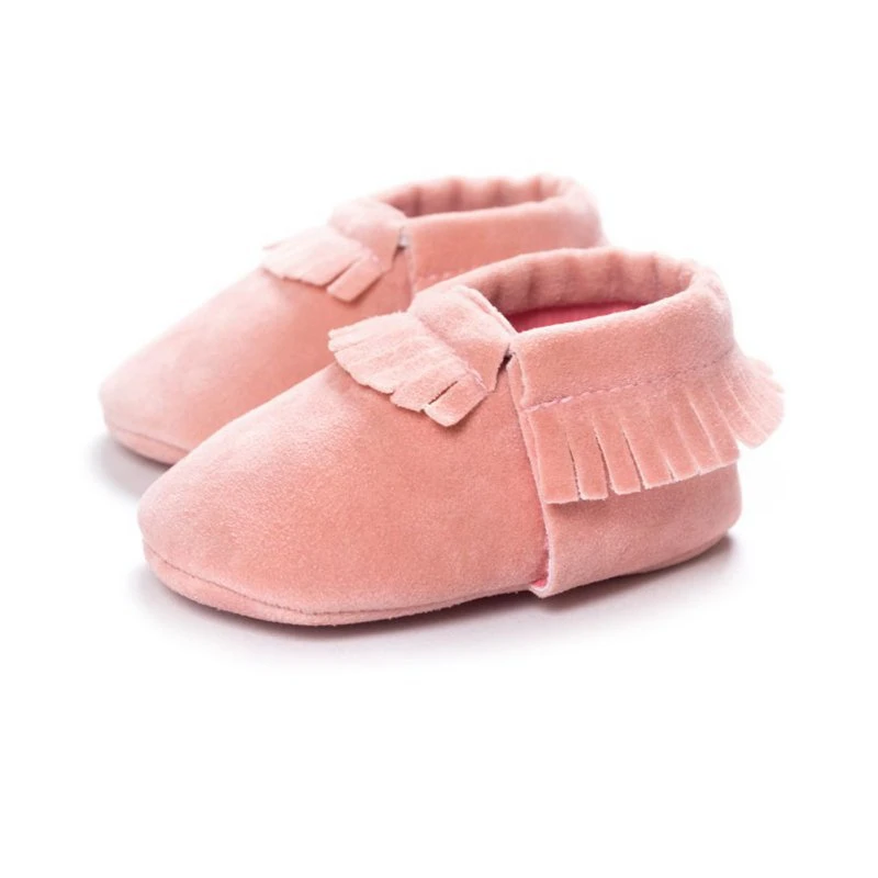 Обувь для новорожденных мальчиков и девочек Bobora, обувь для первых шагов в кроватке с матовой текстурой и кисточками, мягкая нескользящая подошва для младенцев