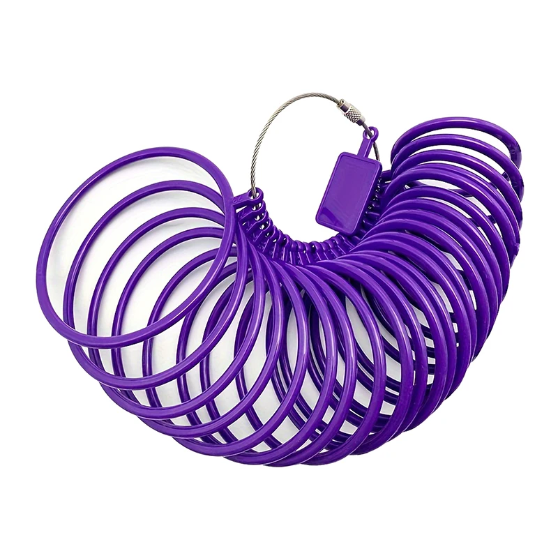 Purple/White/Yellow Plastic Bracelet Sizer Wrist Diameter Sizer For DIY Jewelry Making Loop Bracelet Measuring Tool