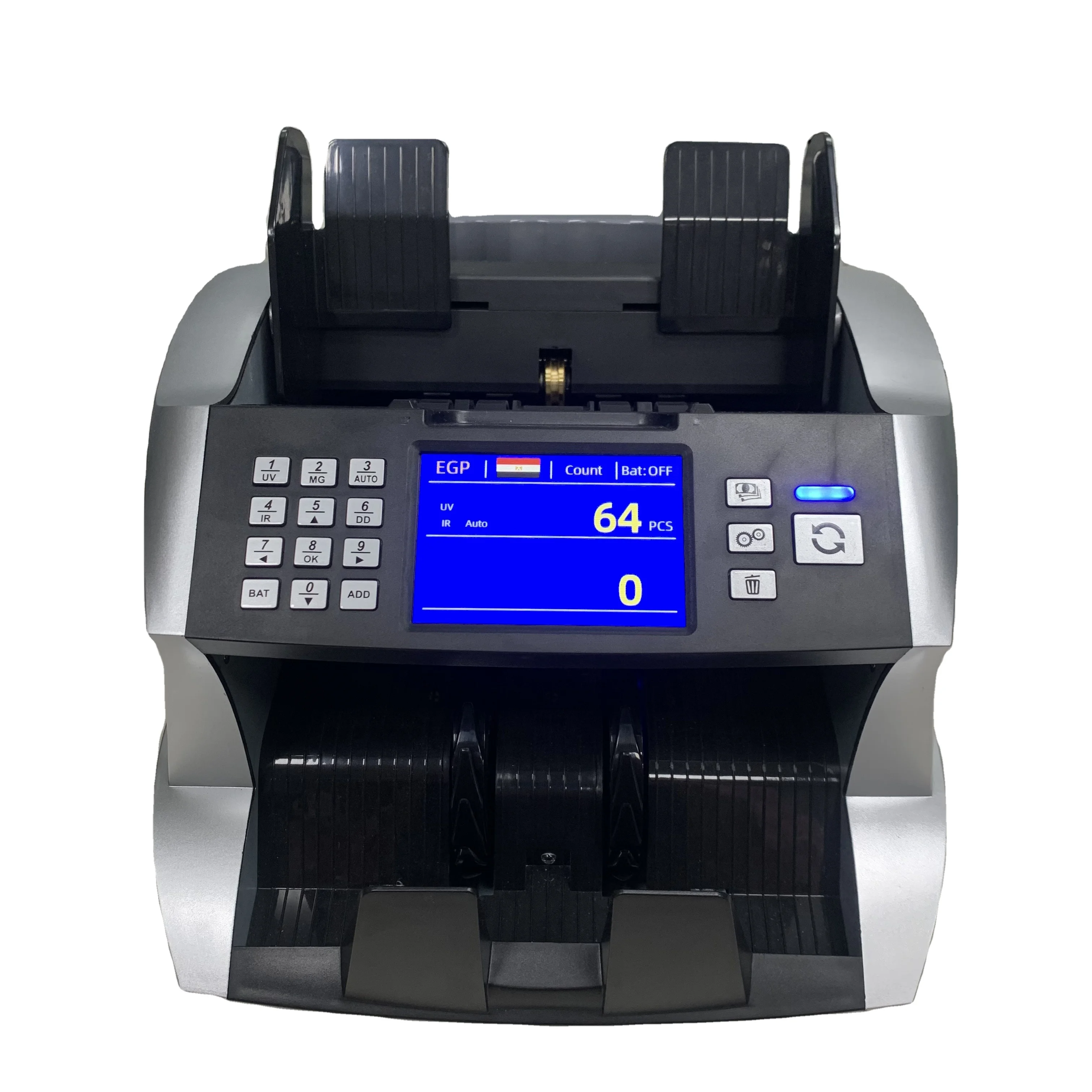 Portable Multi Currency Counting Machine Banknote Counter Value Money Bill Counter for CAD IQD IDR EUR EGY