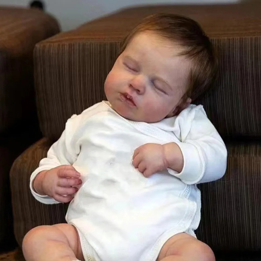 19 inch Lfelike Reborn Doll LouLou HandmadeToy 3D PaintedVascular Vinyl Grl Christmas Gift Artist's Collection