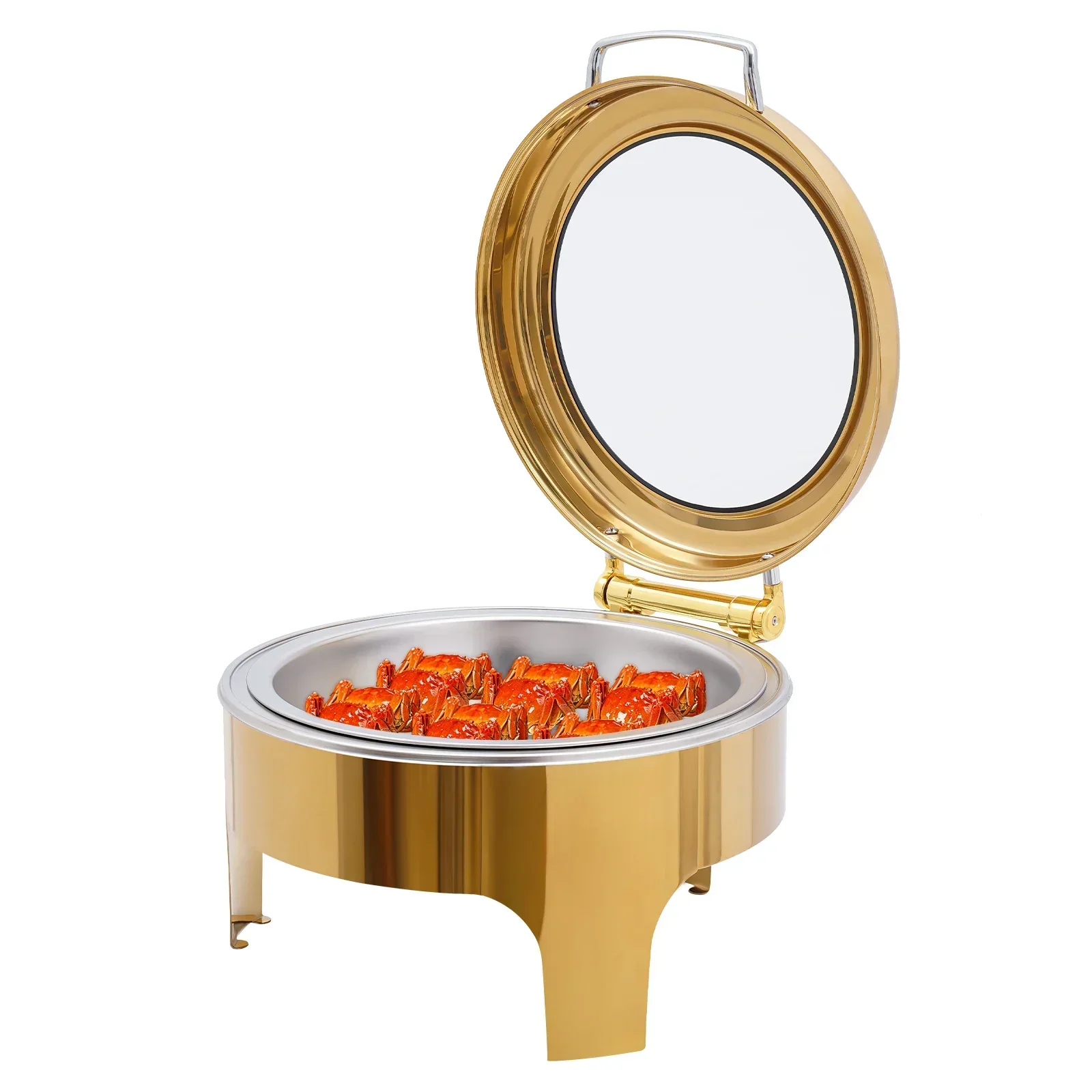 Gold 6L Stainless Chafing Dish Buffet Warmer Chafing Dish Buffet Server and Warmer - view 4