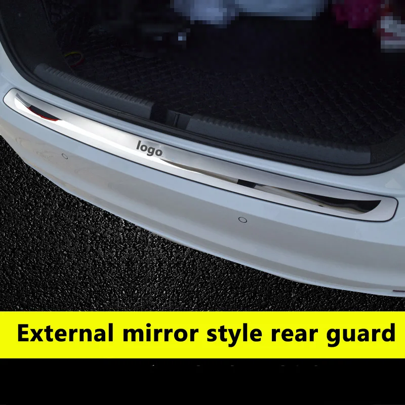 For Skoda Octavia 2017 2018 2019 2020 Car Rearguards Stainless Steel Rear Bumper Trunk Fender Sill Plate Protector Guard Covers