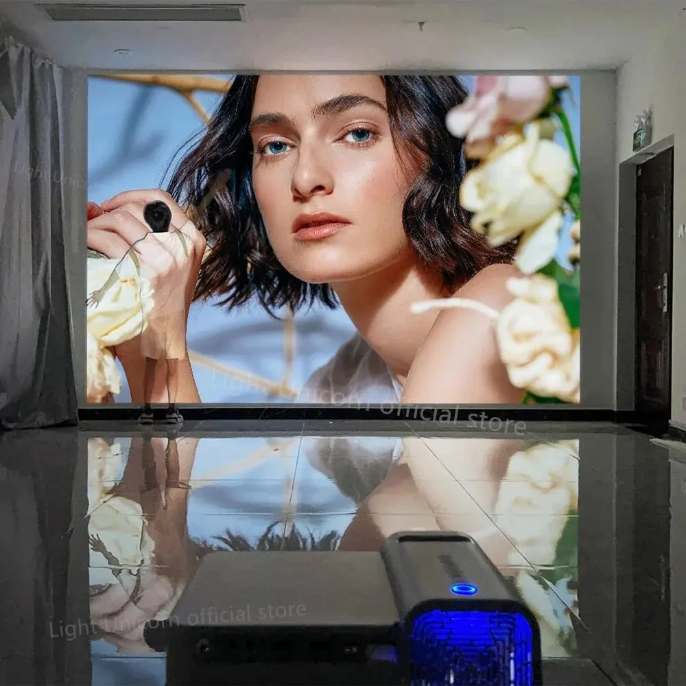 Touyinger Light Unicorn T28 1080P Full HD 13000 Lumens LED Video Projector 4K Android 5G WiFi 300 بوصة مسرح السينما المنزلية الذكية