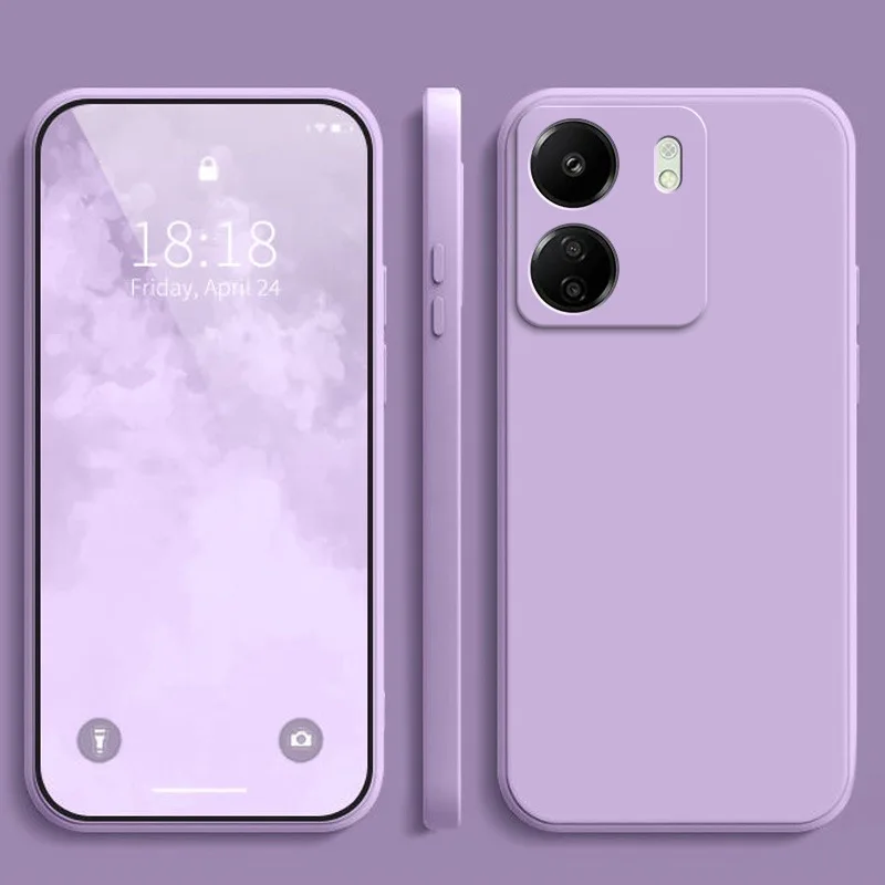 Flüssige Silikonhülle für Xiaomi Redmi 13C 4G Cover Redmi 13C Matte Case Poco C65 Soft Procect Cover Redmi 13c Fundas – Detail 5