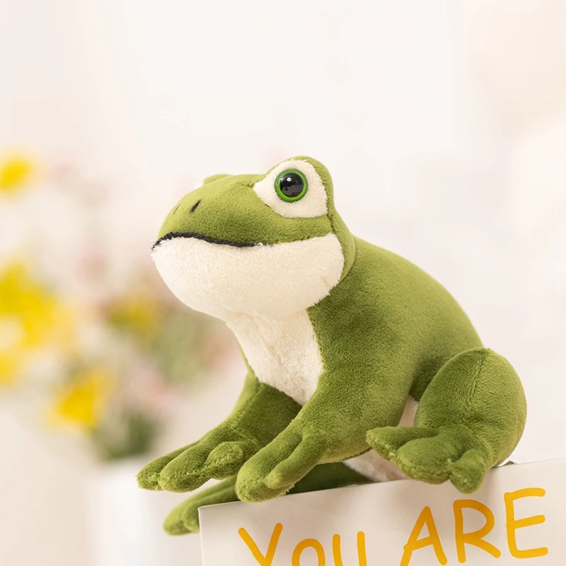 

12cm Small Green Tree Frog Plush Toy Cute Stuffed Animal Rain Frog Soft Doll Kawaii Plushies For Girl Boy Birthday