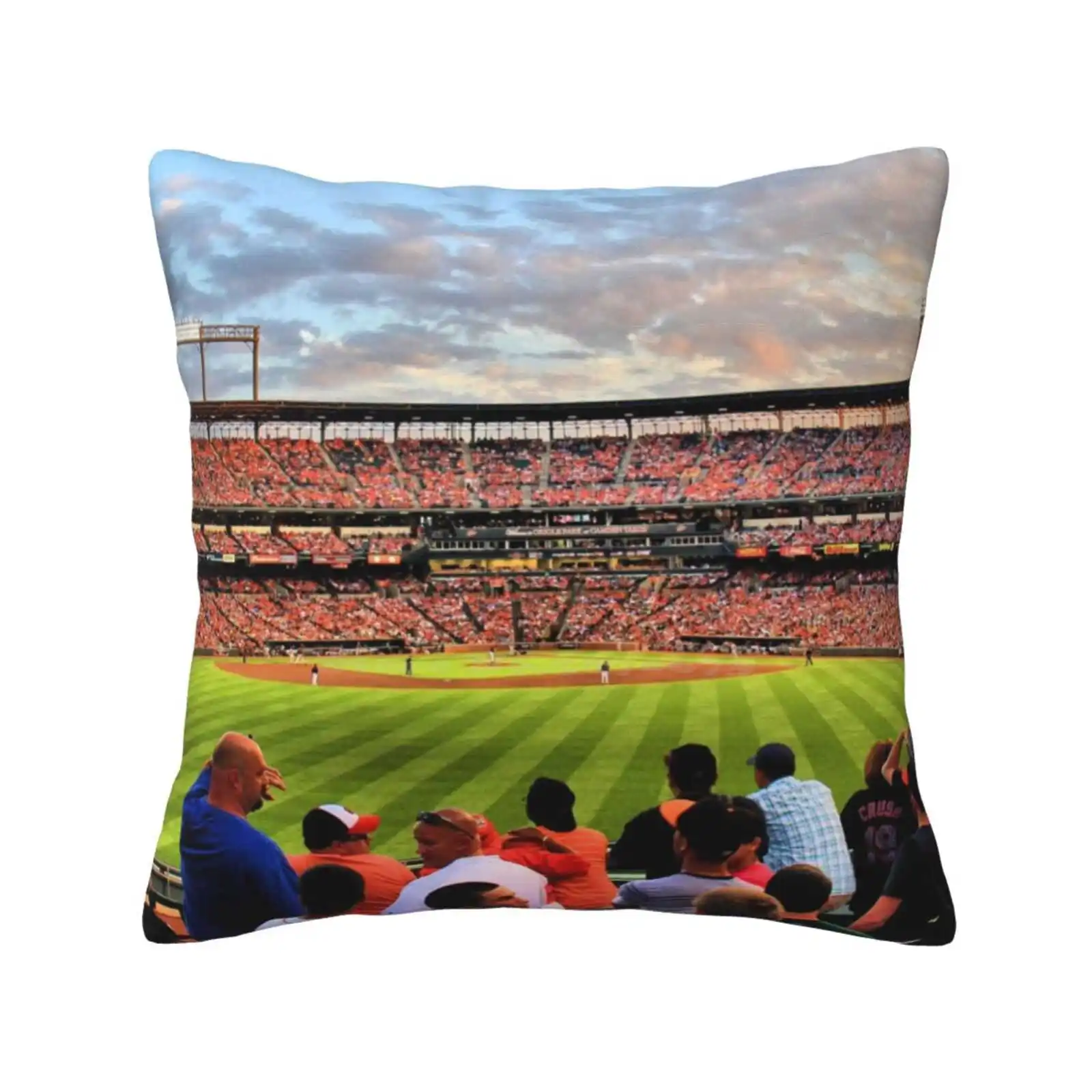 Birdland Stadium Soft Comfortable Pillowcase Maryland Birdland Stadium Camden Yards Ripken Sports Black Orange Season Team