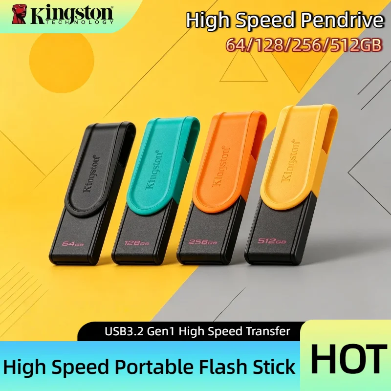 Kingston High Speed USB 3.2 Gen 1 Mini Pen Drive 64GB 128GB 256GB Flash Drive Memory Stick for Laptop PC Mac Backup
