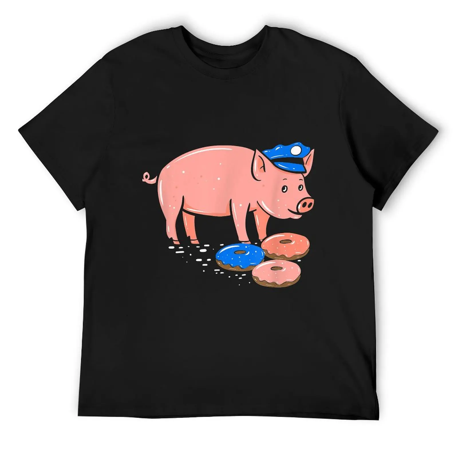 Pig Cop Funny Police Officer Doughnut Gift T-Shirt Funny t-shirts oversizeds vintage graphic tee vintage t shirt men