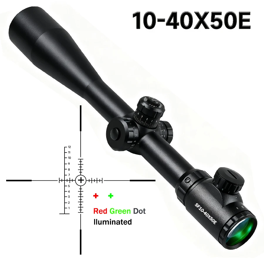 

Tactical 10-40X50 SFP Scopes Optic Sight Side Wheel Parallax Adjustment Riflescope Adjustable Hunting Rifles Scope