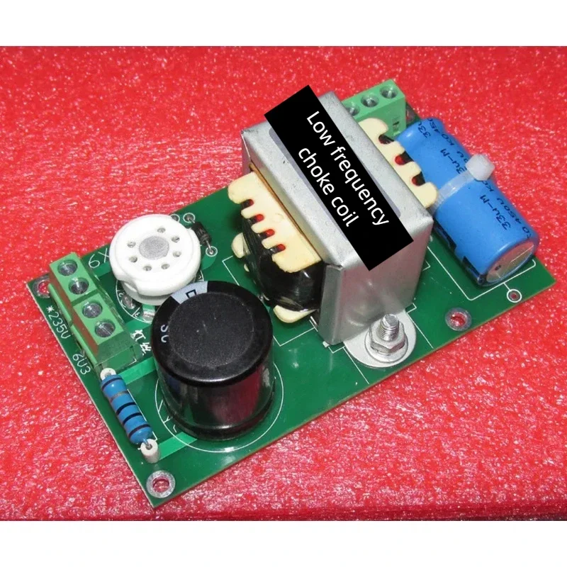 For 6Z4 6X4 Vacuum Tube Rectifier Filter Power Supply Board With Choke Coil Two LG216B Tube Sockets For Audio Amplifier