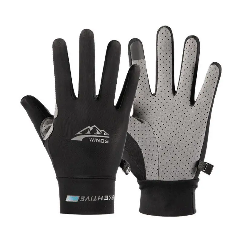 Fingerless Gloves for Men Women UV Sun Protection Half Finger Ice Silk Glove for Fishing Paddling Sailing Rowing Outdoor Sport